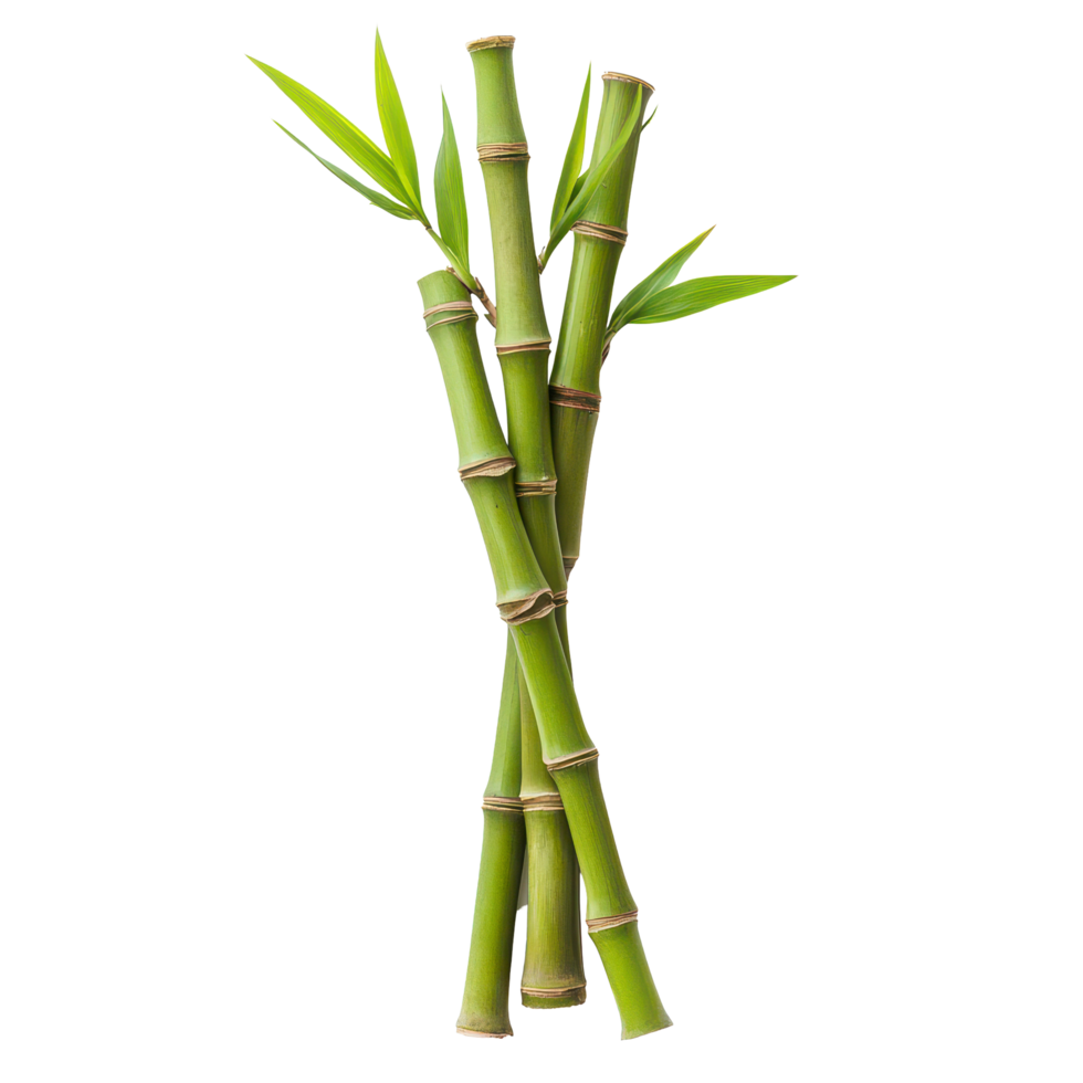 Fresh bamboo shoots displayed isolated against a clean transparent background for culinary and decorative uses, Bamboo shoot isolated on transparent background png