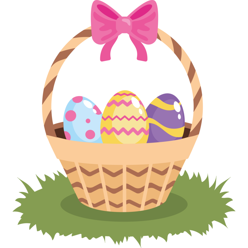 easter eggs decoration isolated png