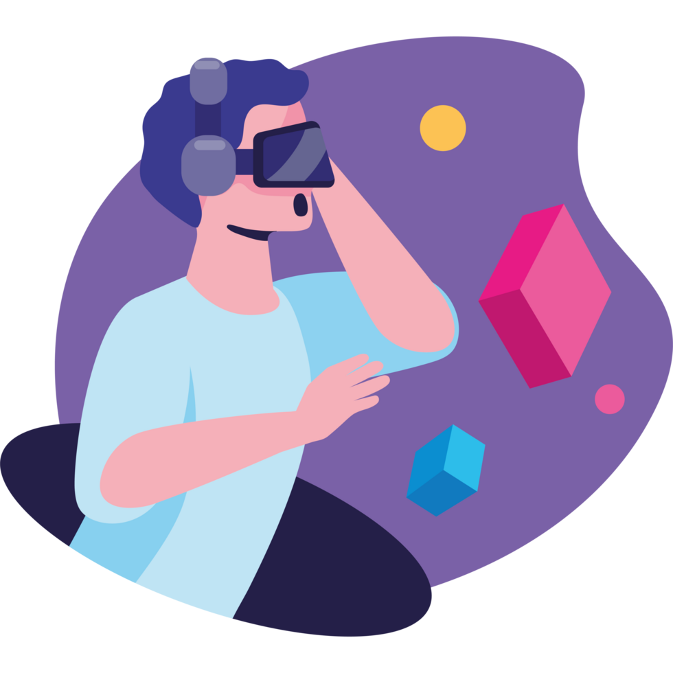 augmented reality man with goggles png