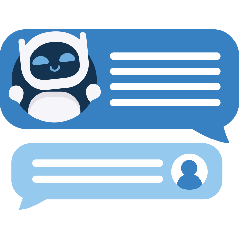 chatbot automatic message png