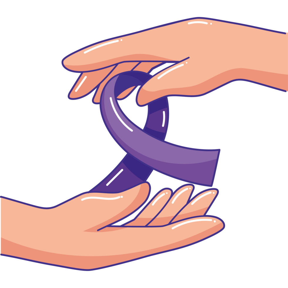 epilepsy hands with ribbon png