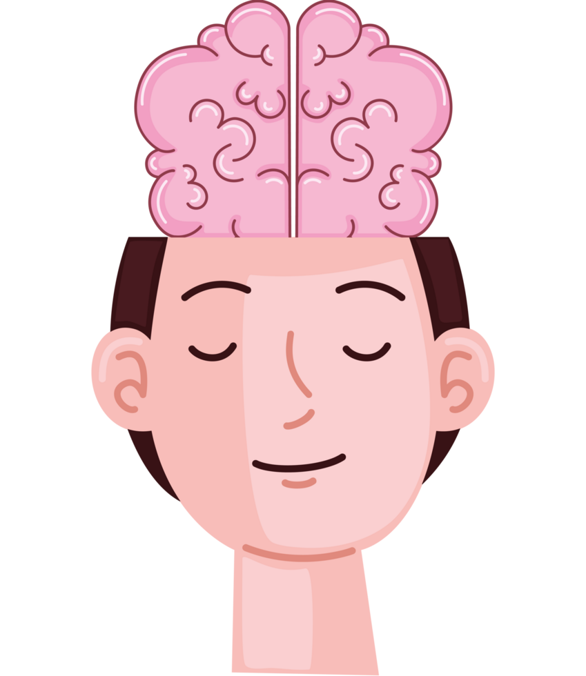 man with brain organ png