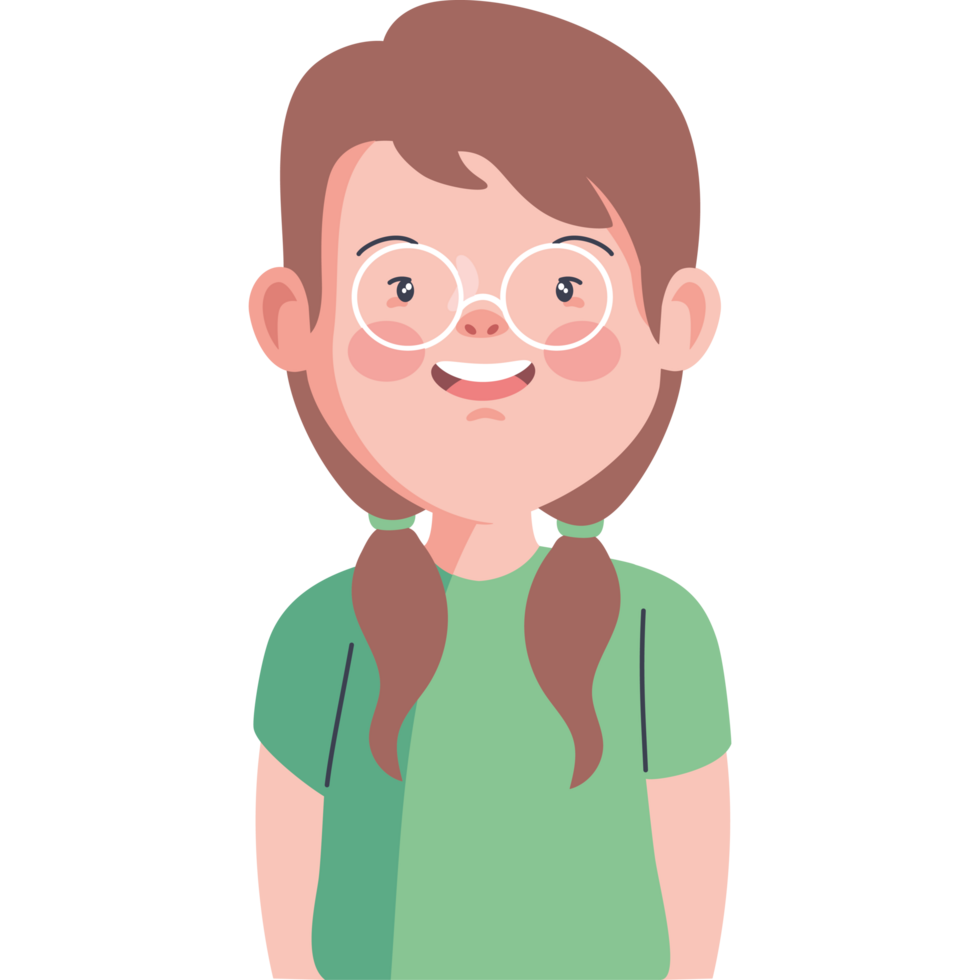 down syndrome girl portrait png