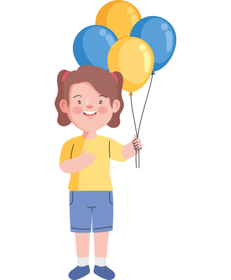 down syndrome girl with balloons png