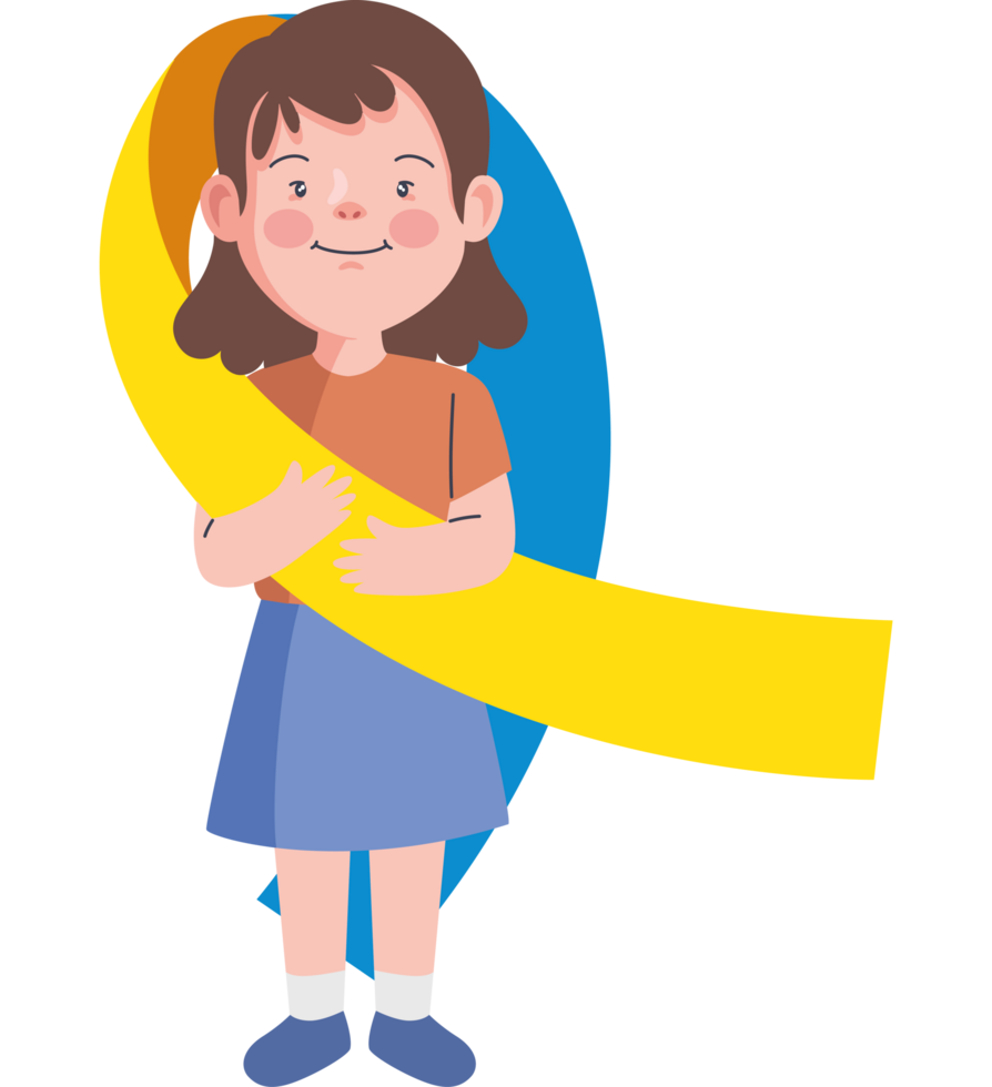 down syndrome girl with ribbon png