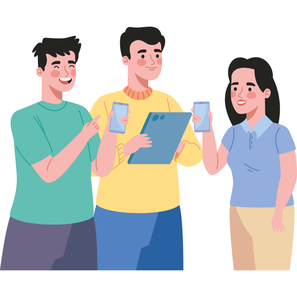 worldwide people comunication with devices png