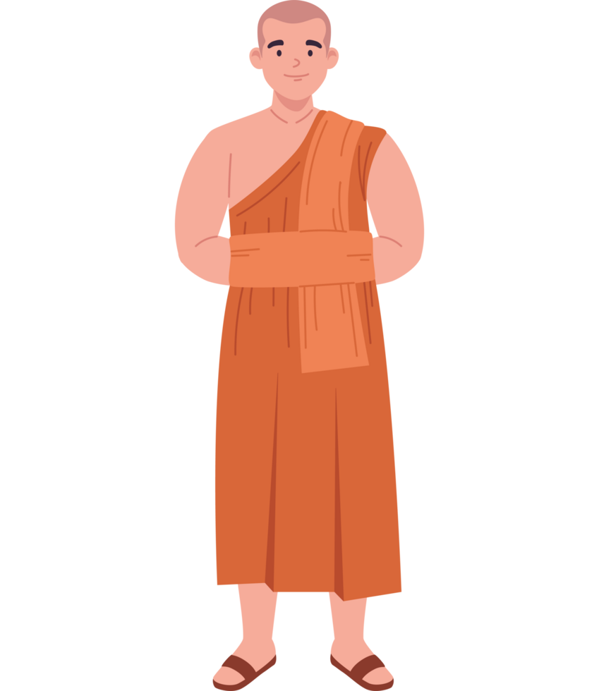 buddhist monk standing png