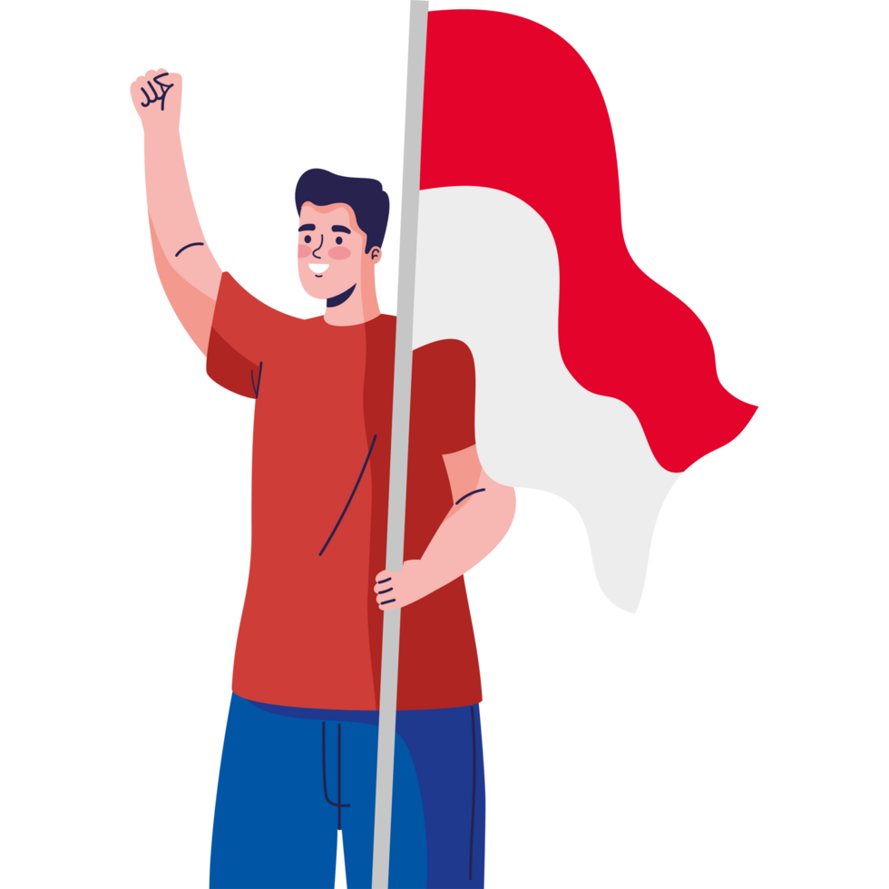indonesia independence day man character png