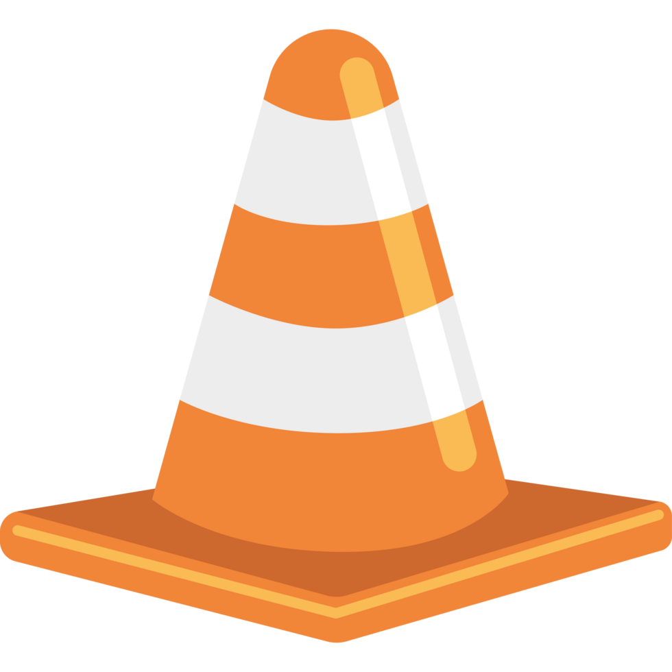 traffic cone construction tool icon png