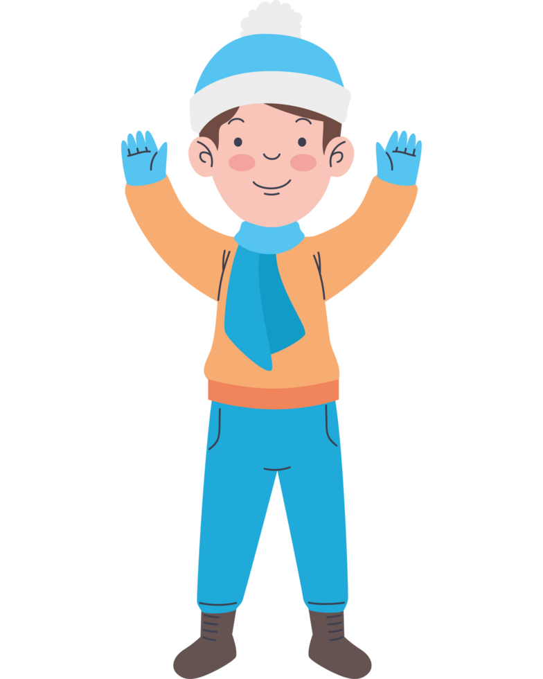 boy wearing winter clothes png