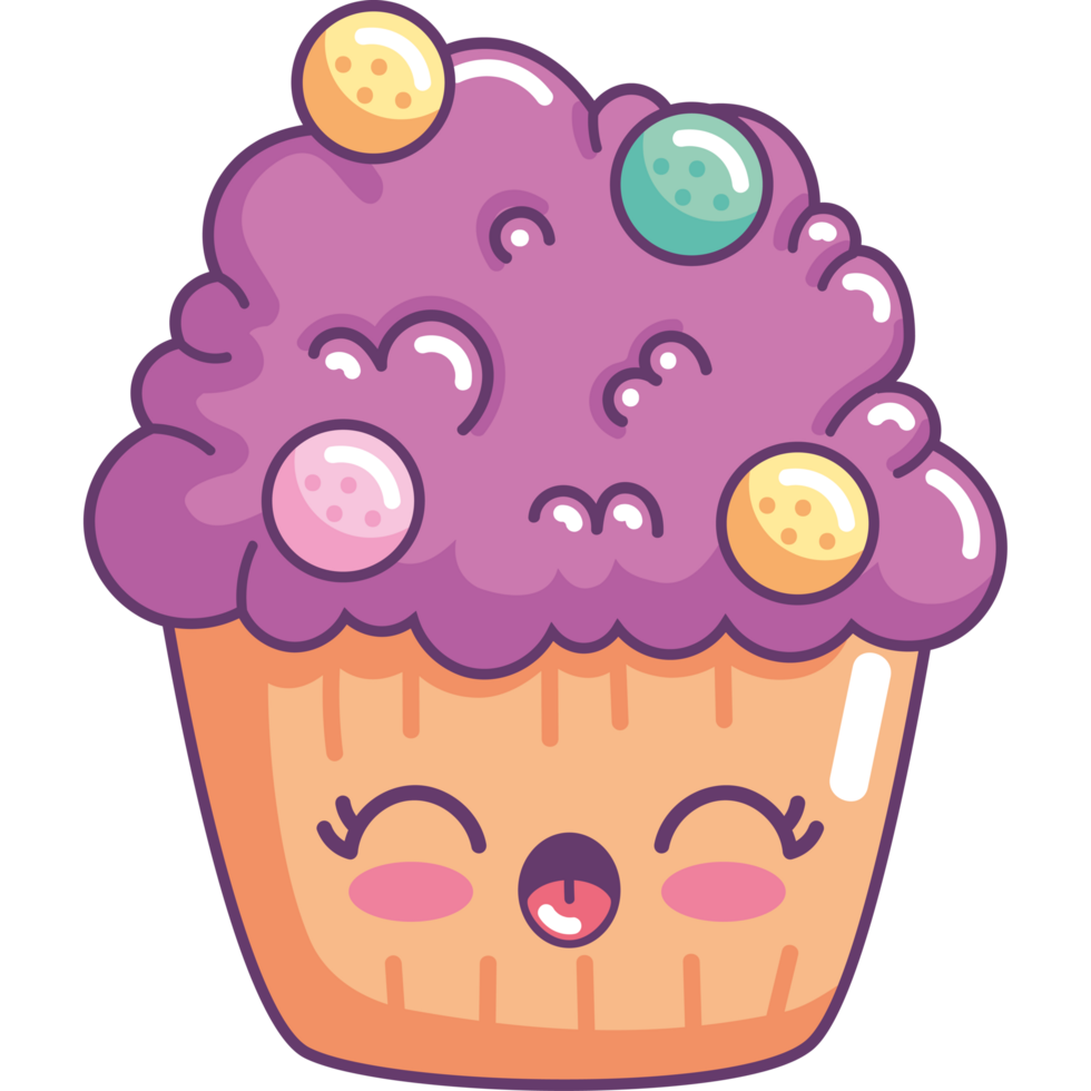funny cupcake candy kawaii png