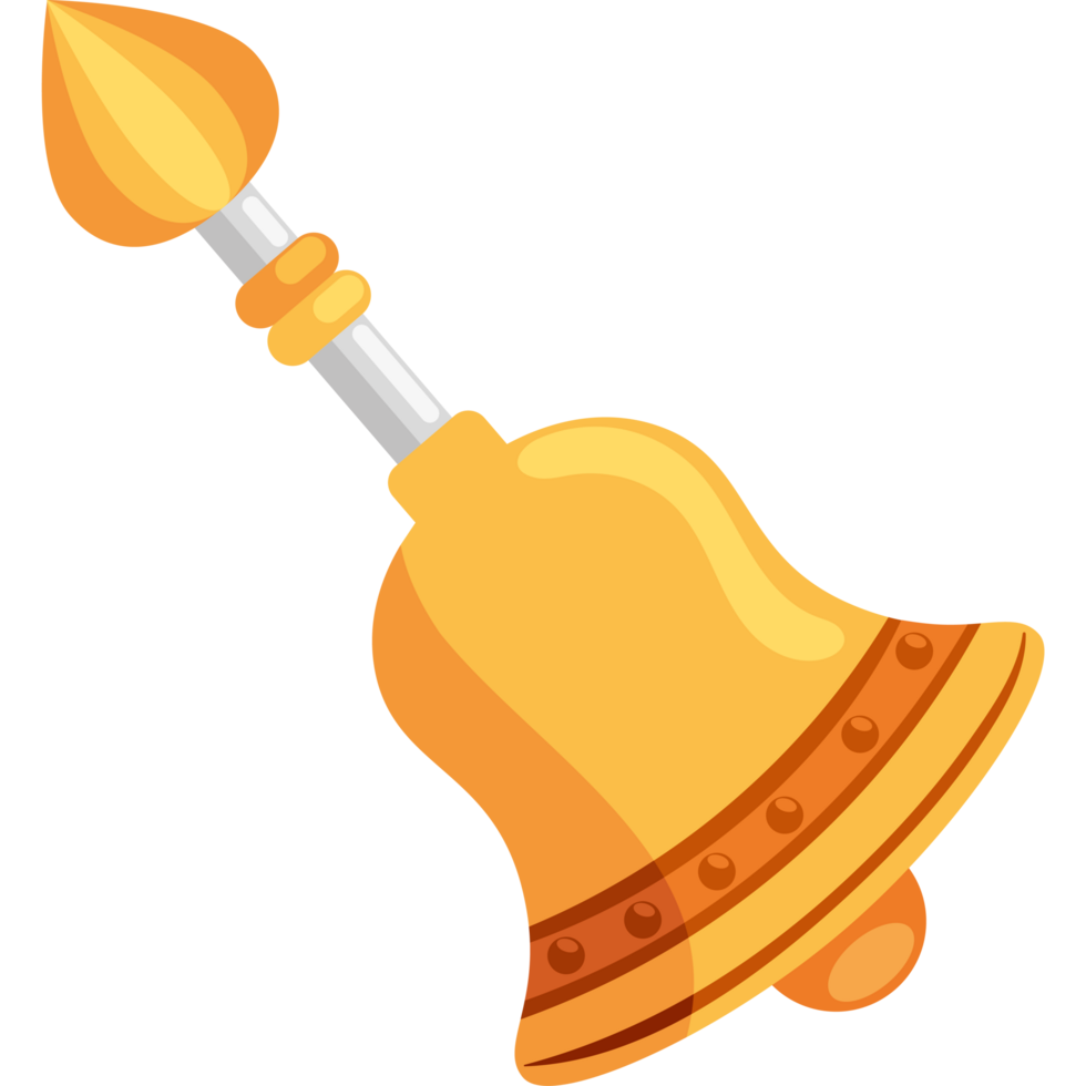 golden hand bell png