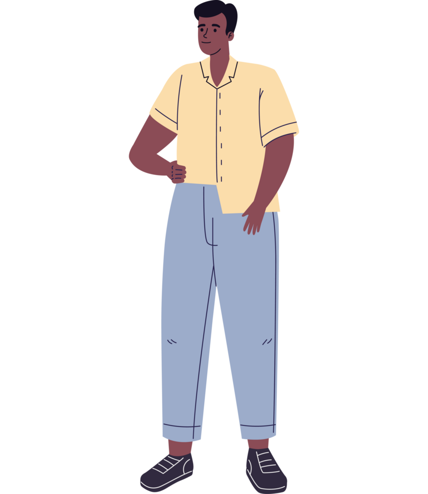 man character wearing spring clothes png
