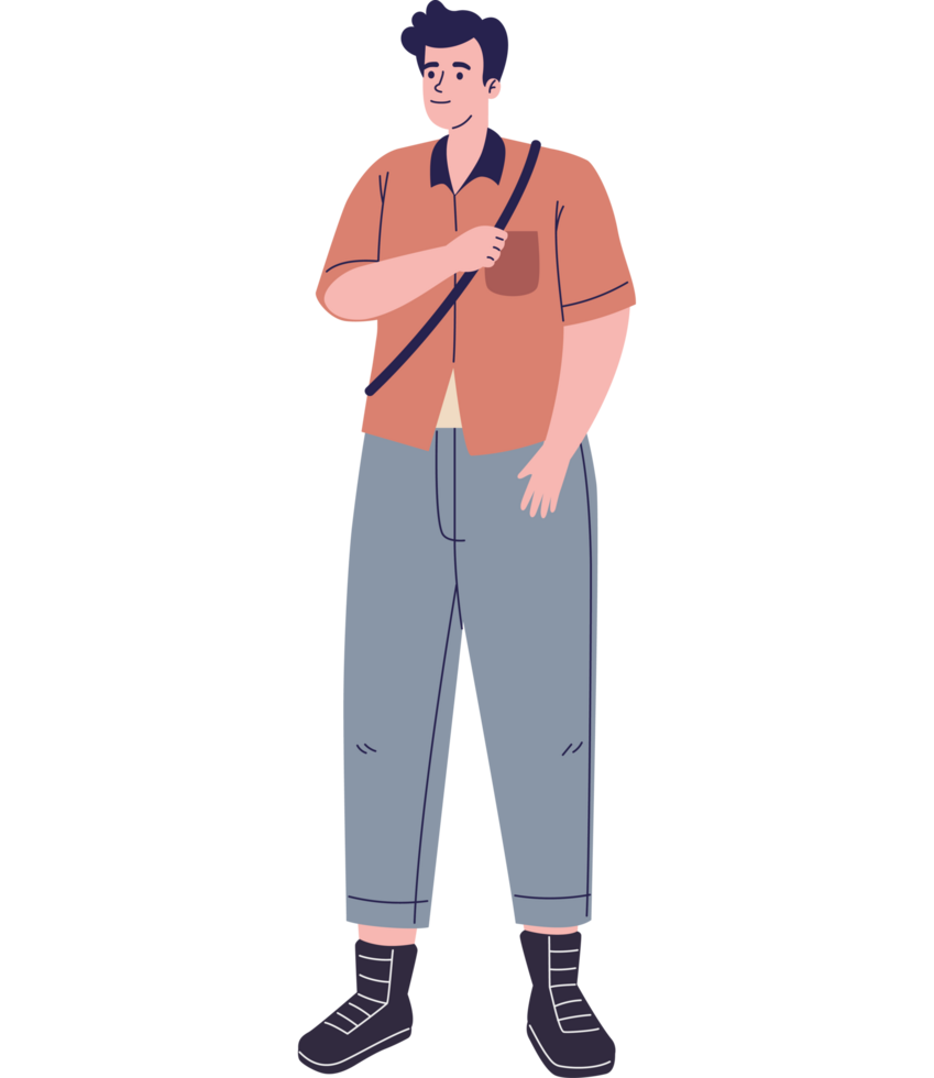 happy man wearing spring clothes png
