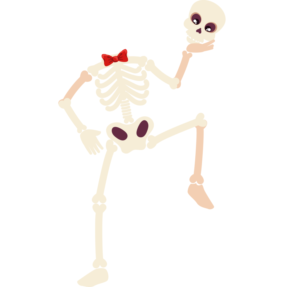 funny skeleton character png