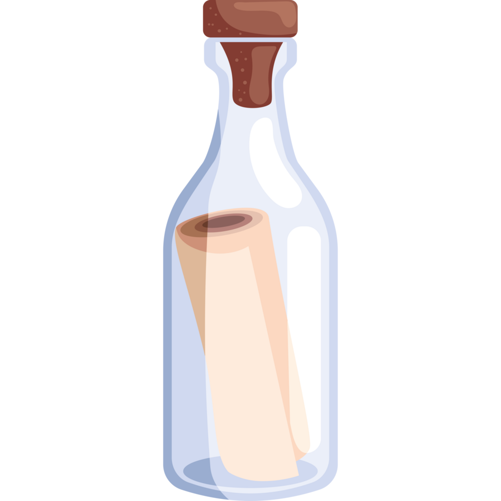 bottle with message png