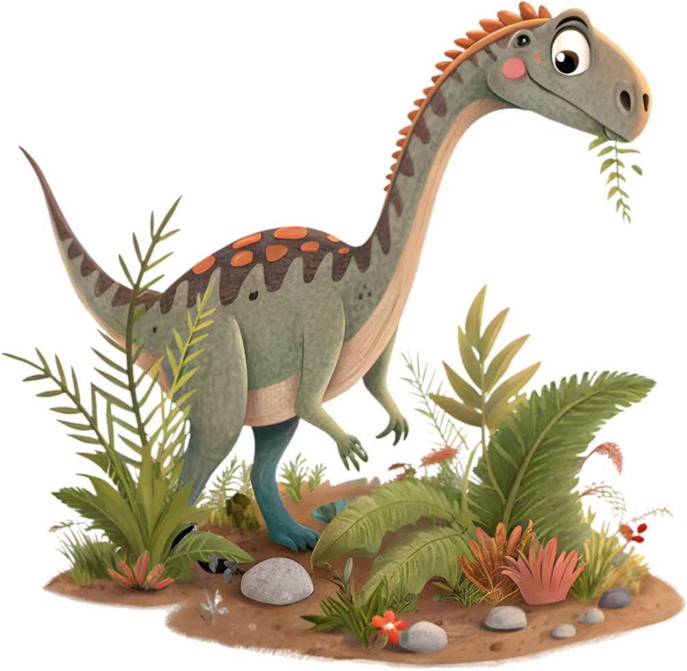 Captivating Homalocephale Dinosaur Cartoon for Learning Activities. . png