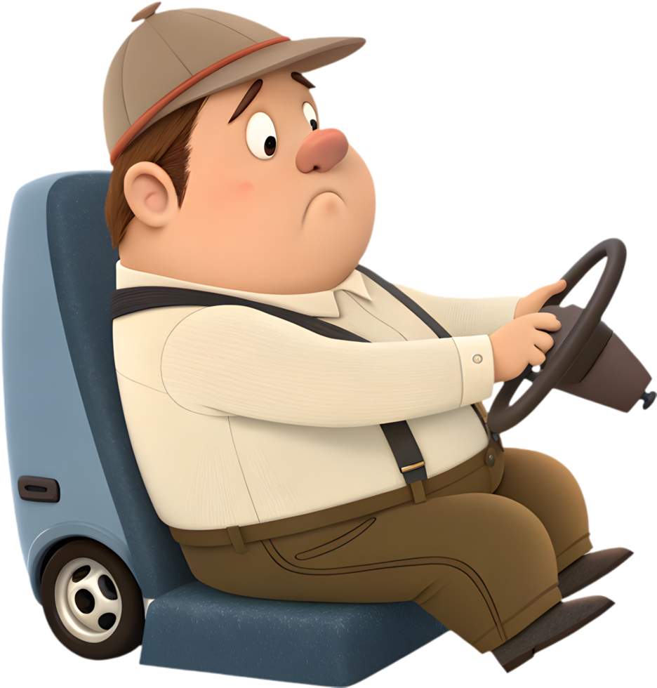 Adorable Cartoon Man Character for Playful Crafts and Projects. . png