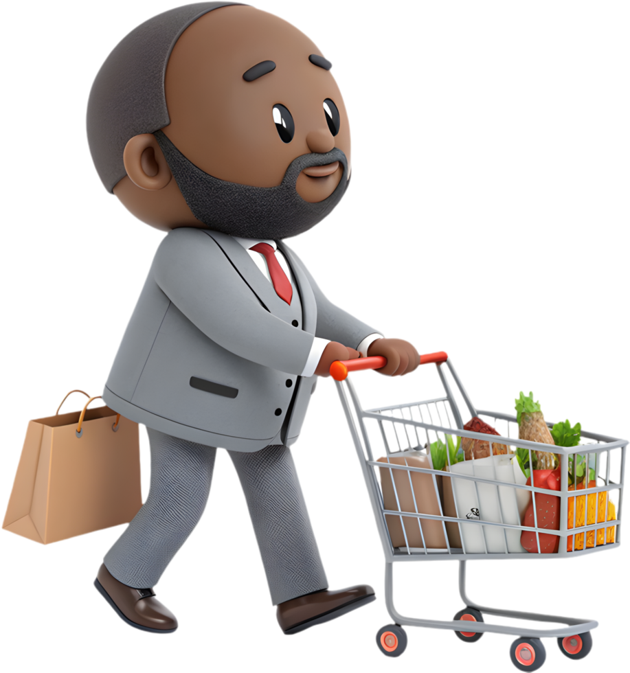 Adorable Cartoon Man Shows Playful, Relatable Daily Moments. . png