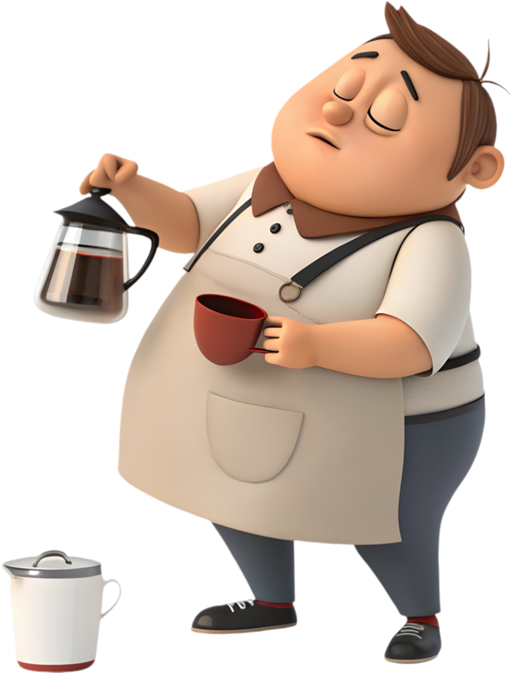Charming Cartoon Man for Joyful, Relatable Project Designs. . png