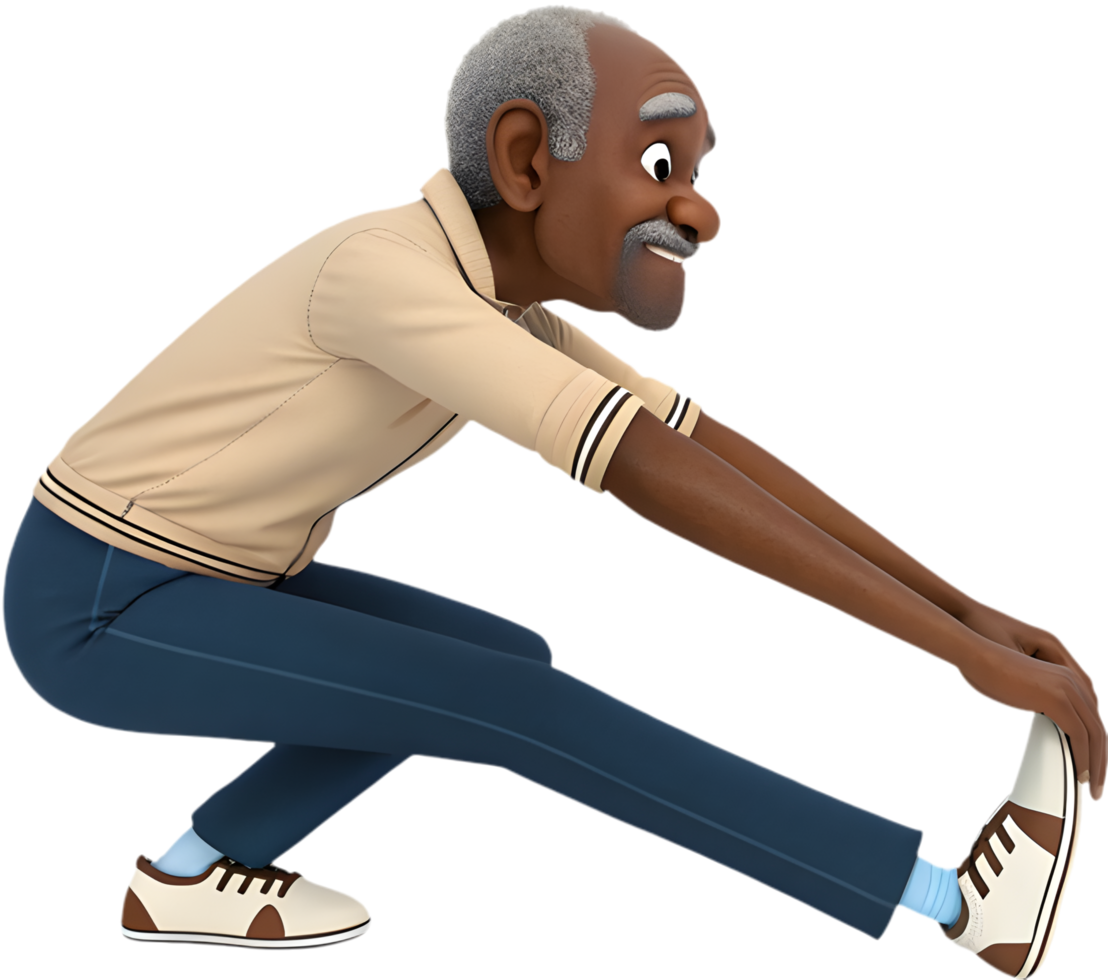 Bright Cartoon Man Doing Exercise for Engaging Projects. . png