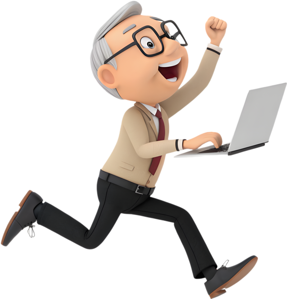 Adorable Cartoon Character Makes Work Tasks Playfully Productive. . png