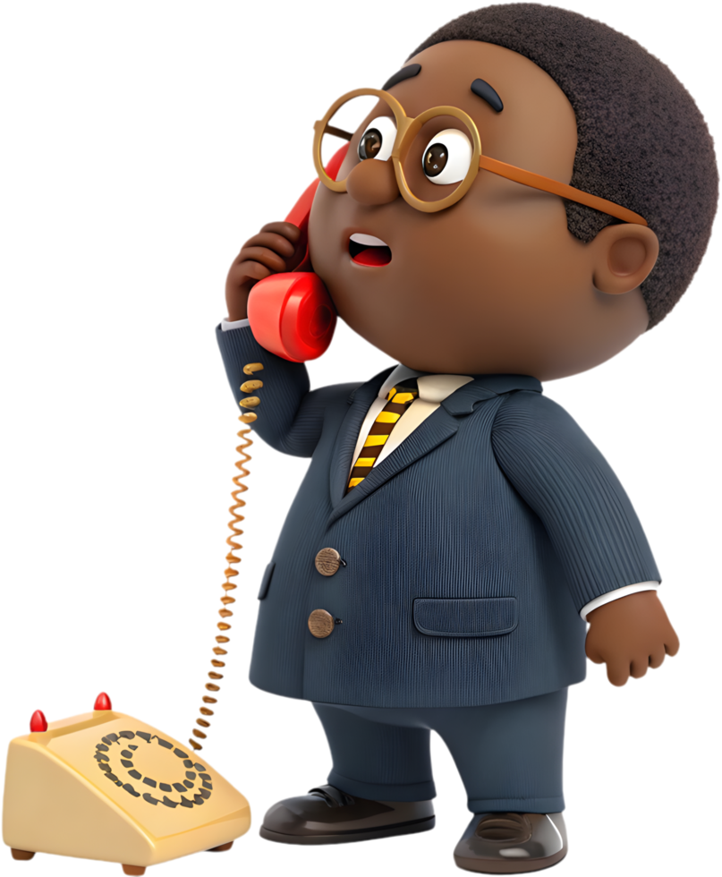 Cheerful Cartoon Character Brings Productivity to Office Challenges. . png