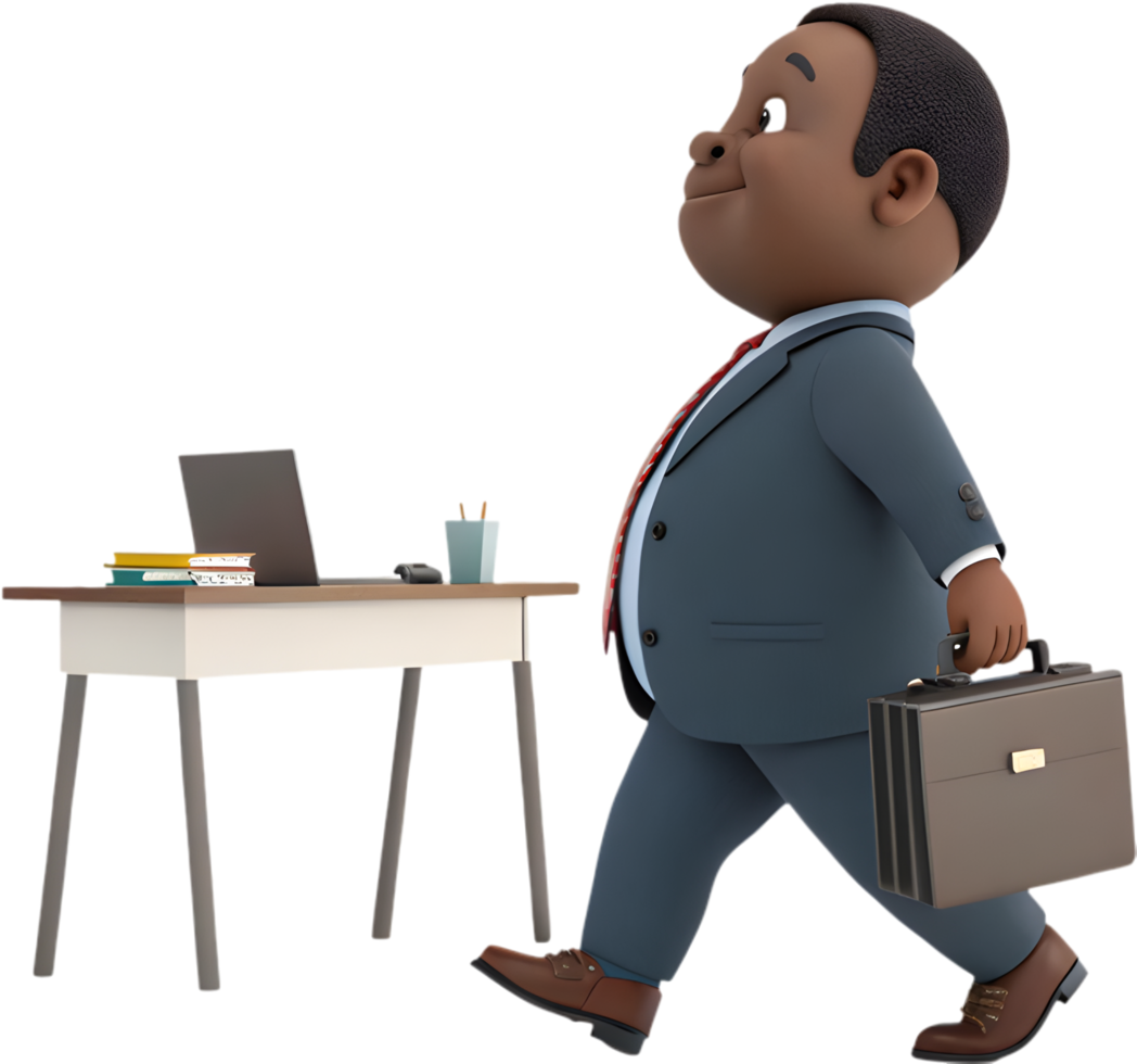 Charming Cartoon Character Adds Playful Productivity to Workplace Tasks. . png