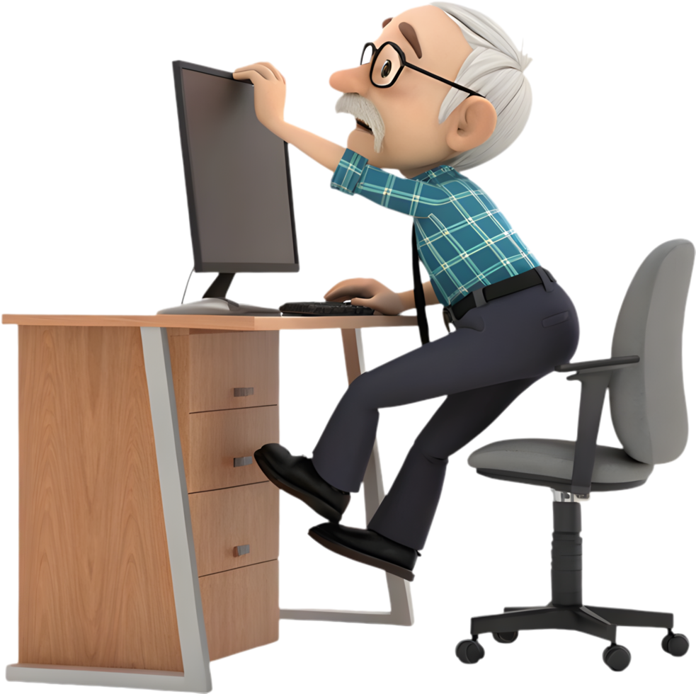 Adorable Cartoon Character Makes Workplace Challenges Delightfully Fun. . png