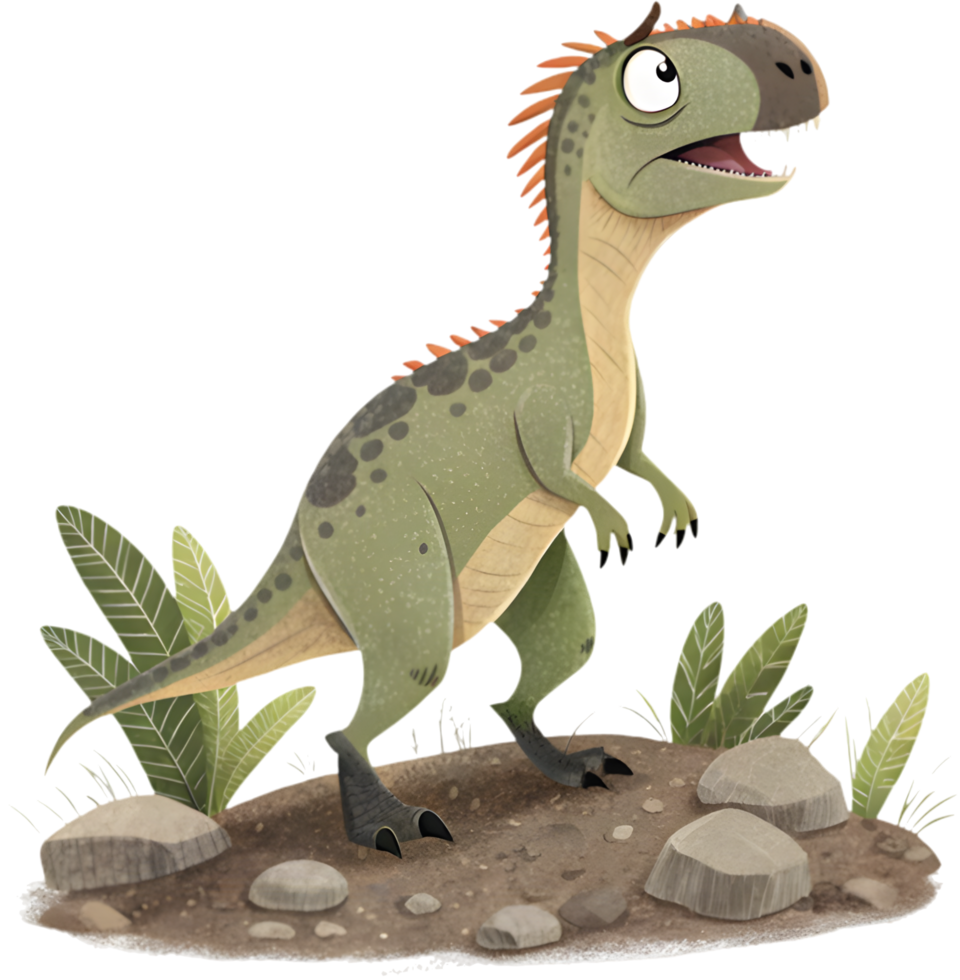 Playful Psittacosaurus Dinosaur Brings Delightful Charm to Artwork. . png