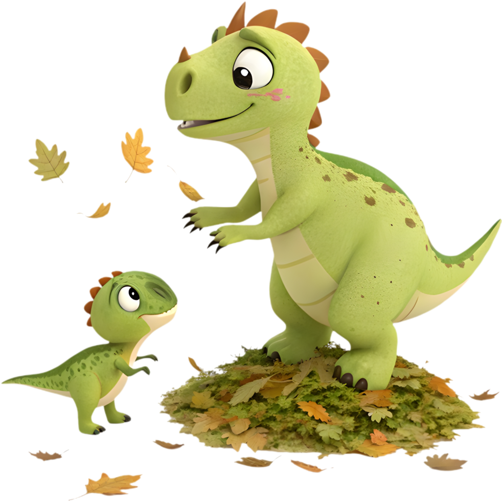 Playful Cartoon Psittacosaurus Dinosaur Adds Liveliness to Artwork. . png