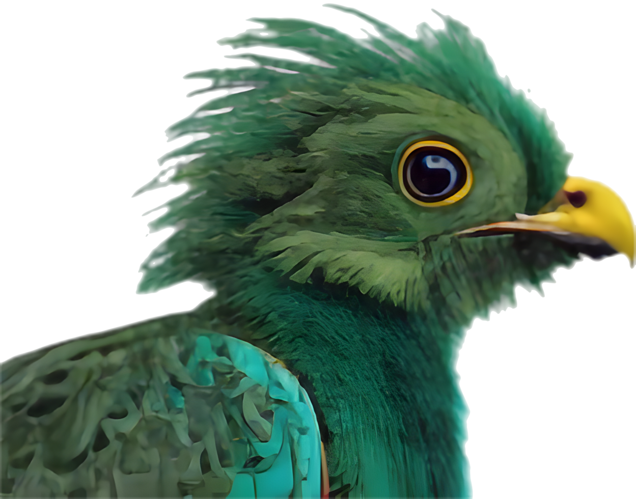 Brilliant Resplendent Quetzal Radiates Majestic Beauty in Art. . png