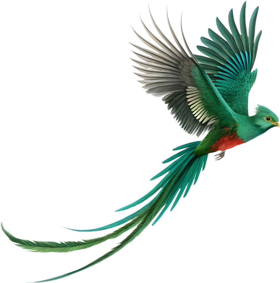 Brilliant Resplendent Quetzal Shines Brightly in Colorful Glory. . png