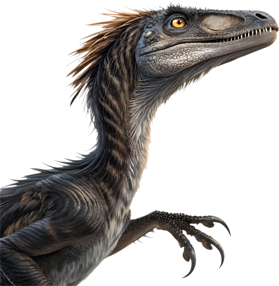 Prehistoric Velociraptor Clipart Enhances Festive Designs with Fun. . png
