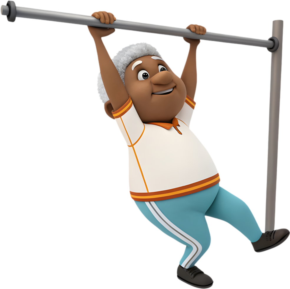 Cartoon Woman Exercising Brings Fun and Motivation to Fitness Designs. . png