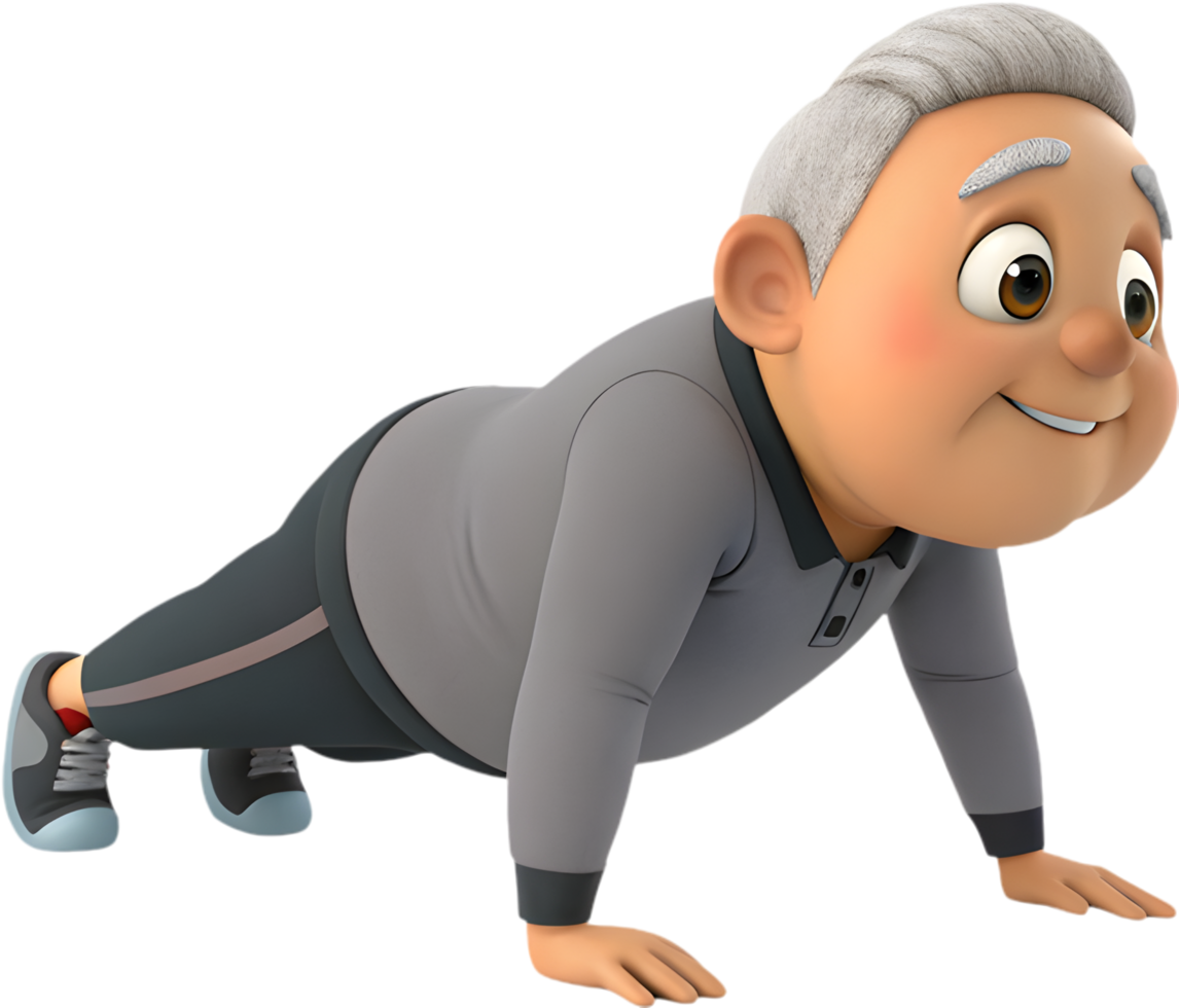 Charming Cartoon Woman Exercising Brings Fun to Fitness Designs. . png