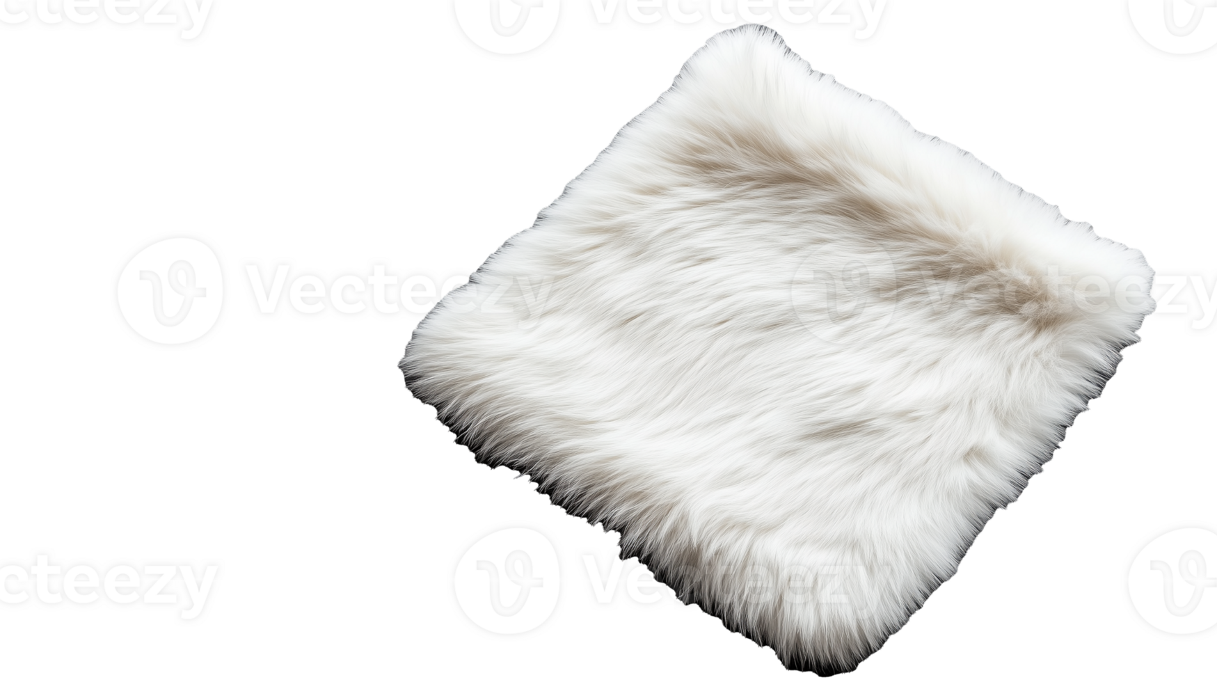 Soft white furry texture with transparent background for design applications png