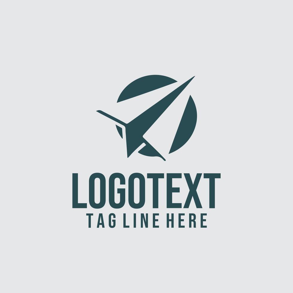 Wind Craft Paper Plane Logo vector