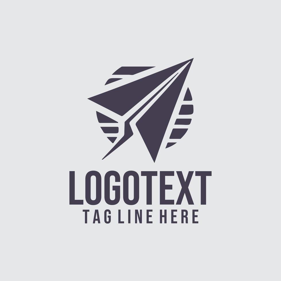 Flight Fold Paper Plane Logo vector