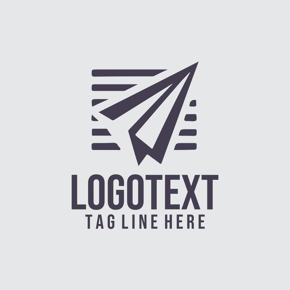 Soar Craft Paper Plane Logo vector