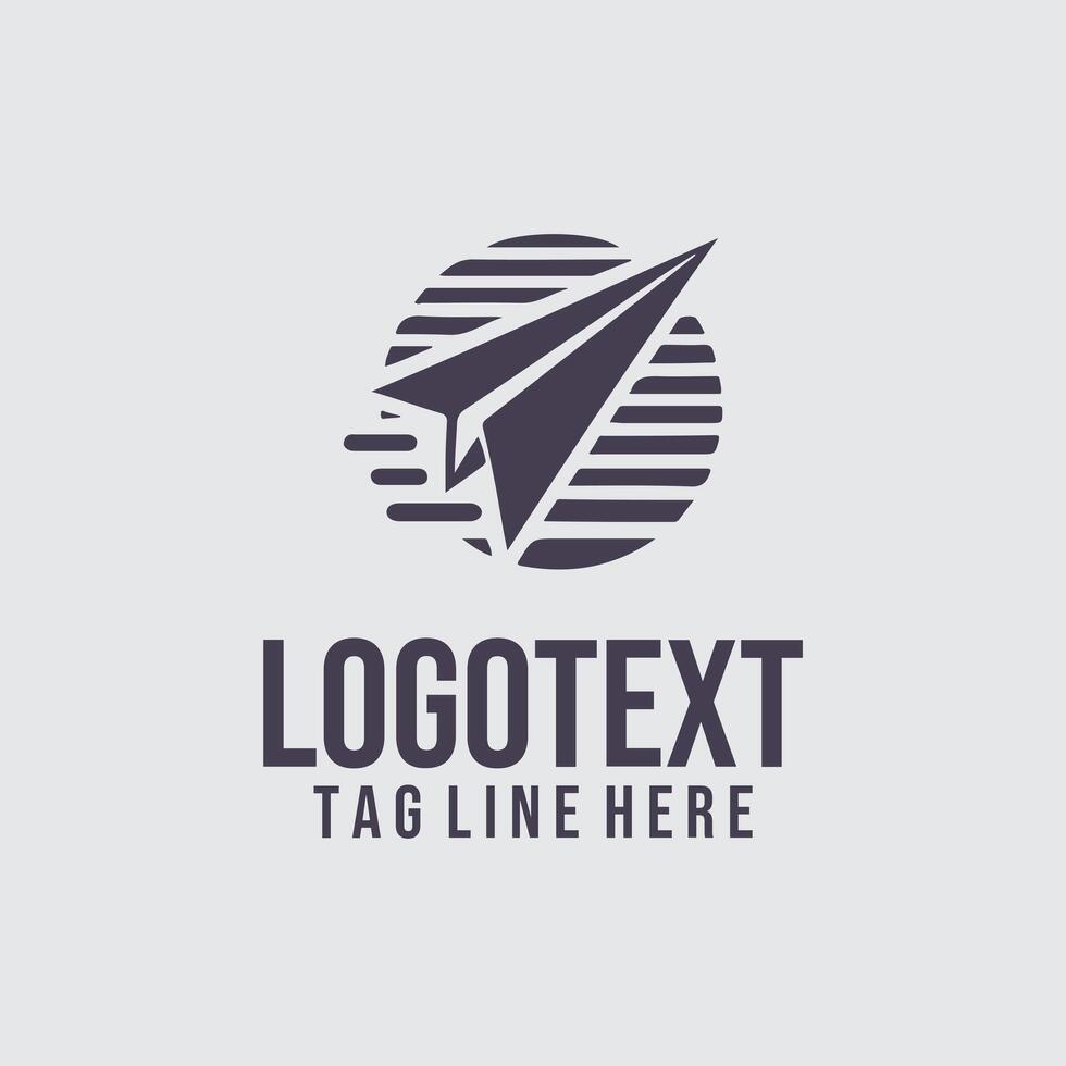 Flight Fold Paper Plane Logo vector