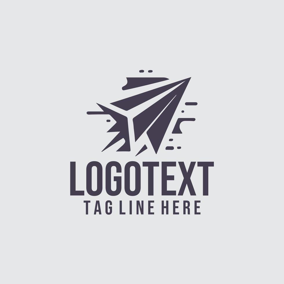 Fly Paper Plane Logo vector