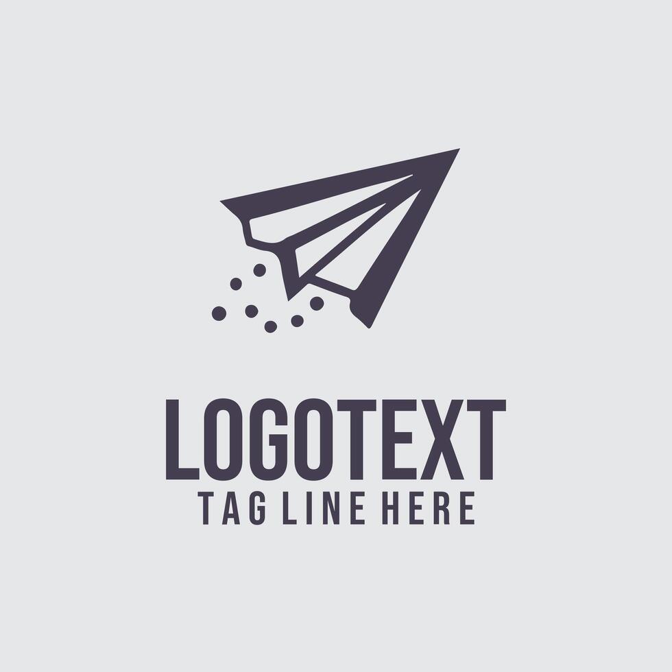 Wing Whisper Paper Plane Logo vector