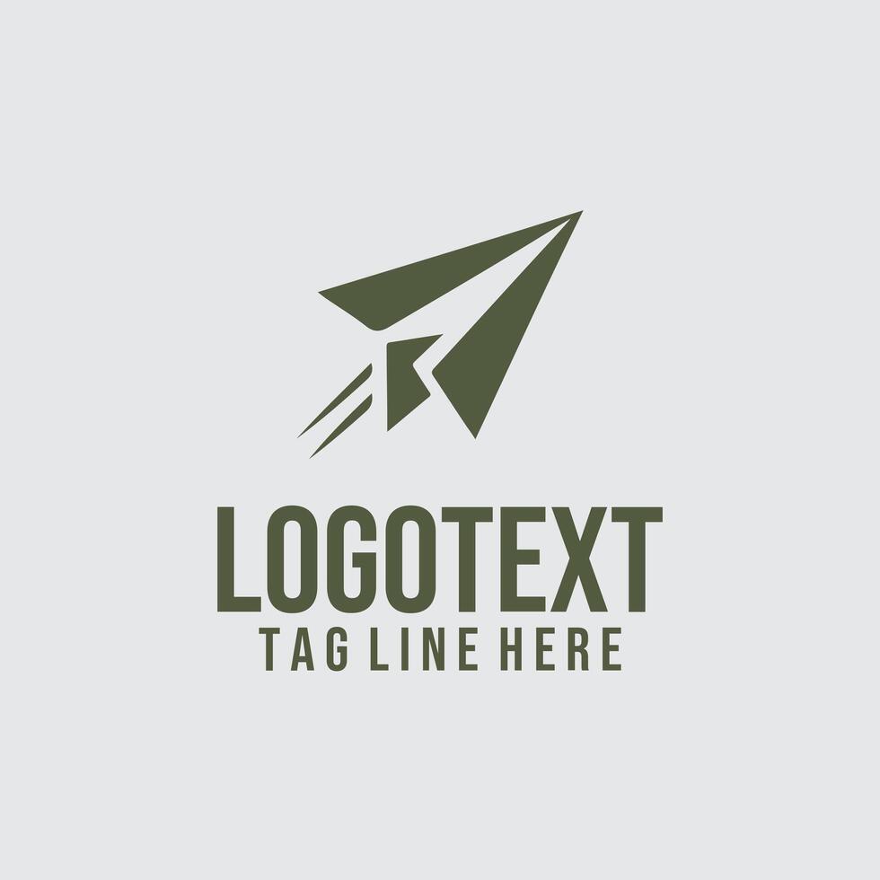 Cloud Glide Paper Plane Logo vector