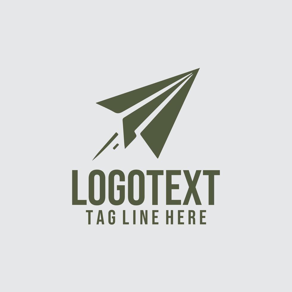Fly Fold Paper Plane Logo vector