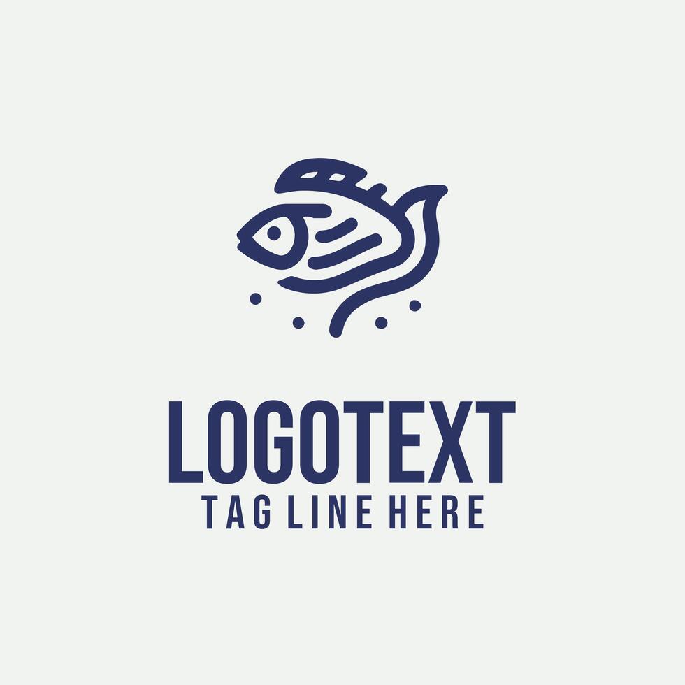 Fish logo design vector