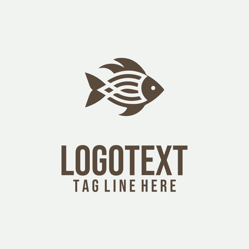 Fish logo design vector