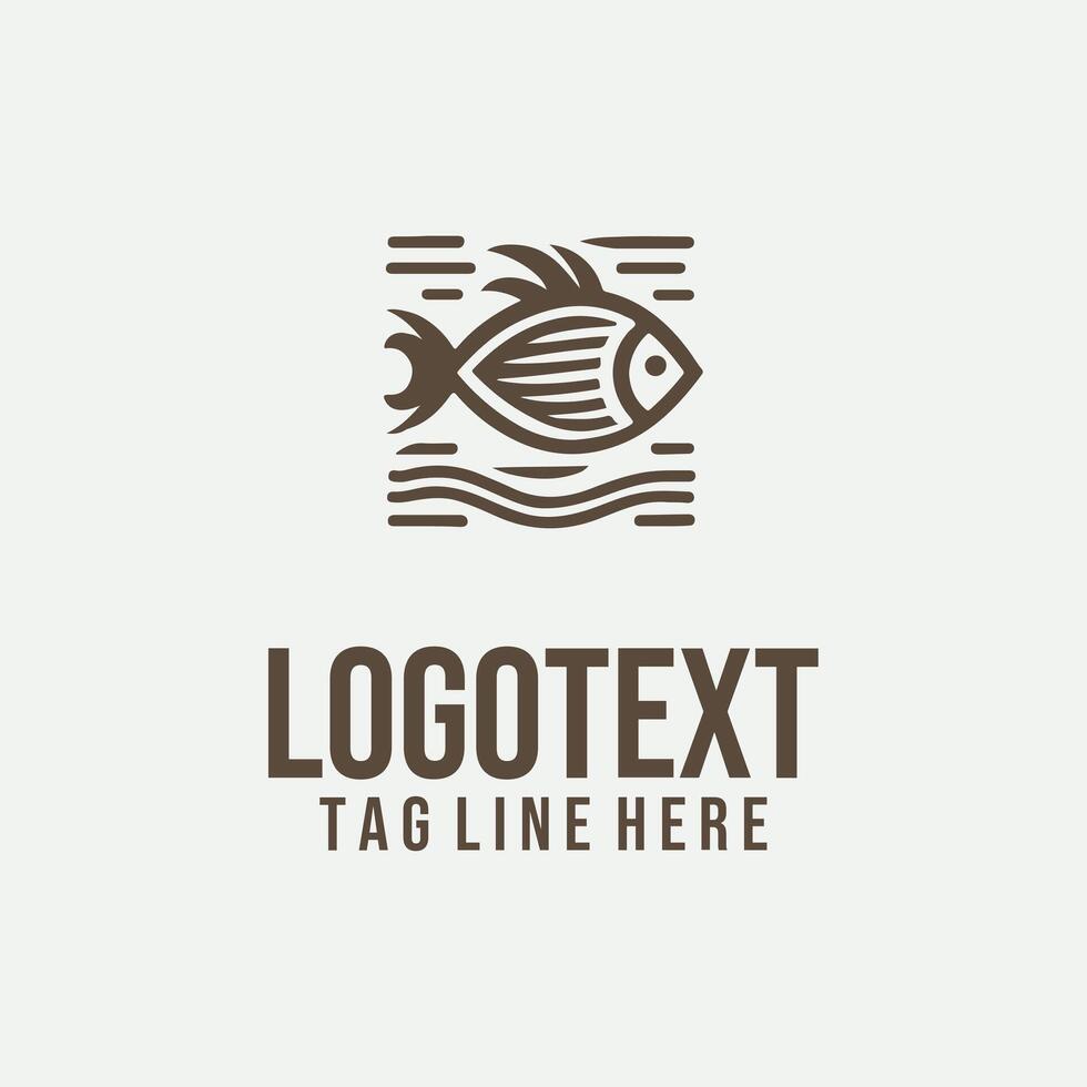 Fish logo design vector