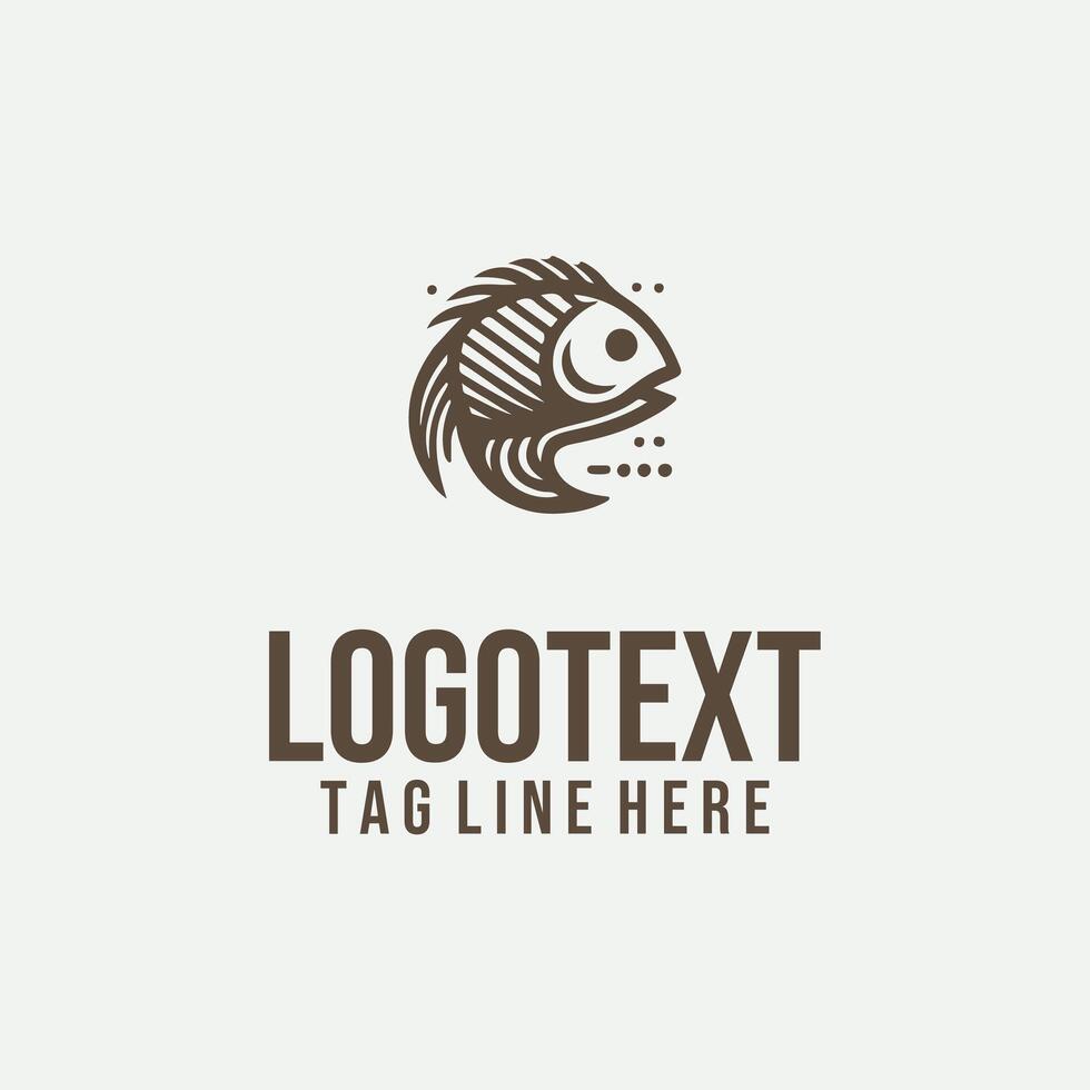Fish logo design vector