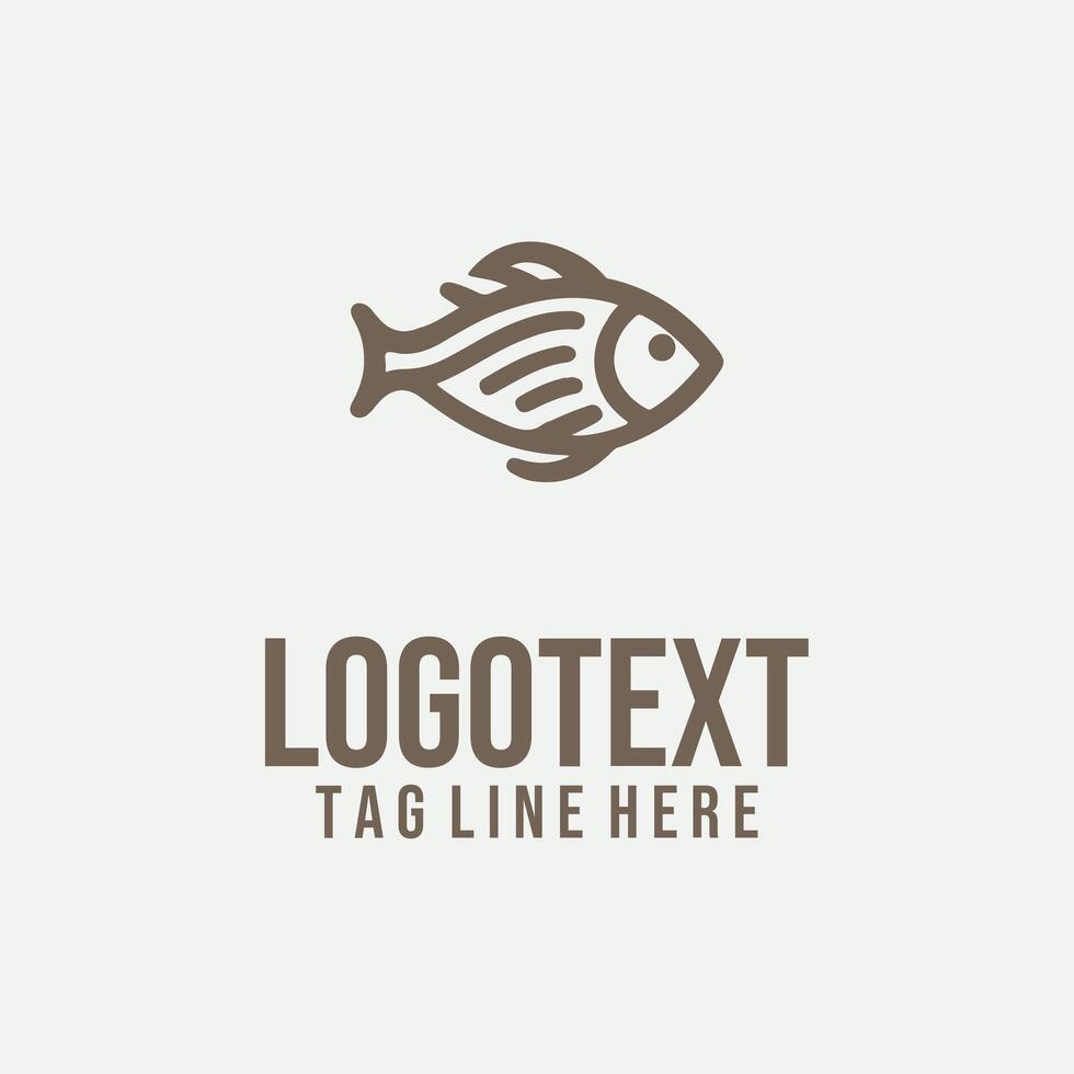 Fish logo design vector